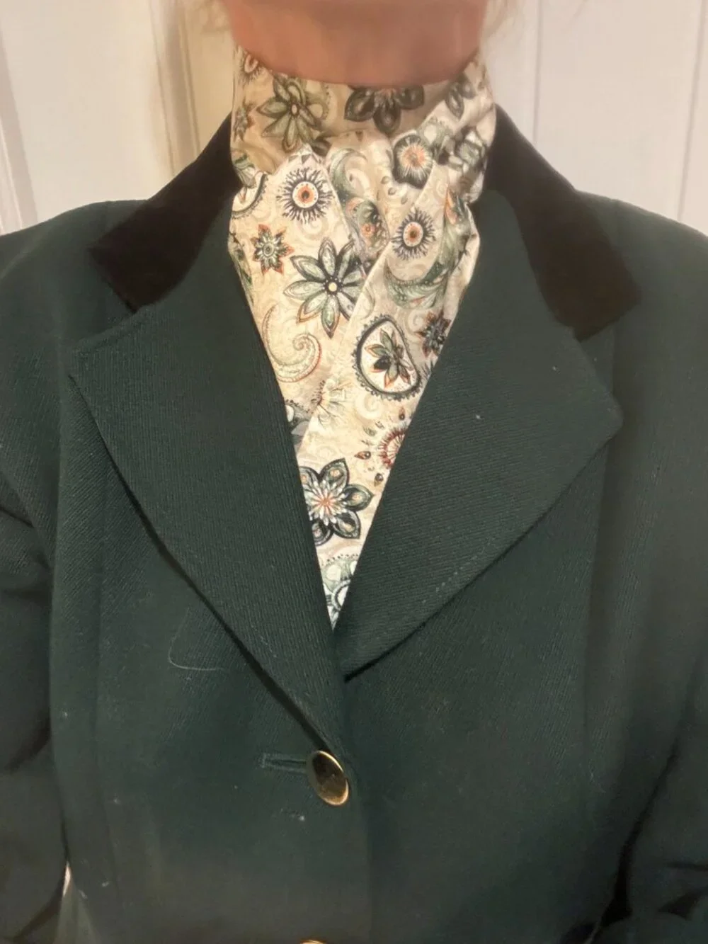 Classic Shaped Floral Paisley Tribal Equestrian Fox Hunting Stock Tie